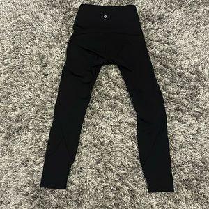 Women’s black lululemon leggings. Size 4, 25’’